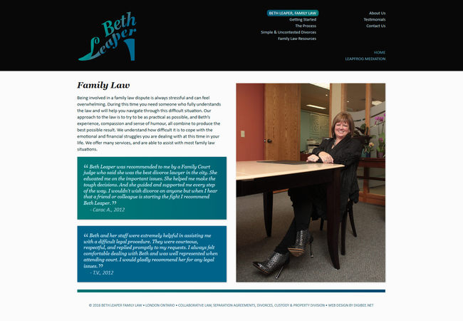 Beth Leaper website screenshot